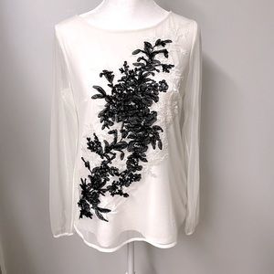 WHITE HOUSE BLACK MARKET Lace Top